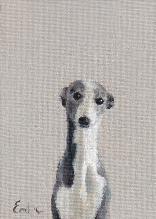Whippet Greetings Card