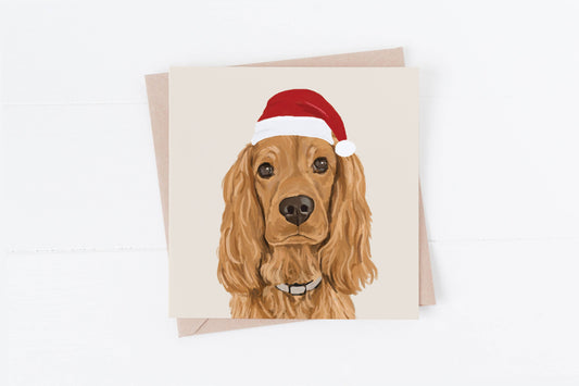 Cocker Spaniel Dog Christmas Card
