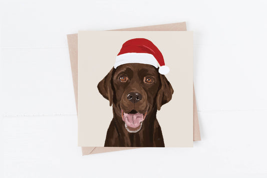 Chocolate Labrador Dog Christmas Cards